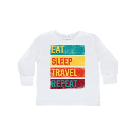 

Inktastic Vacation Eat Sleep Travel Repeat Gift Toddler Boy or Toddler Girl Long Sleeve T-Shirt