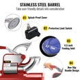 thumbnail image 5 of 110V Commercial Ice Shaving Machine, 300W Dual Blade Ice Crusher, ETL Approved 440LBS/H Stainless Steel Snow Cone Maker with Safety Switch, 5 of 7