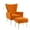 Orange, variant on RONSHIN Accent Chair With Ottoman Set Of 2, Velvet Button Armchair With Backrest, Modern Upholstered Sofa Chair With Metal Legs For Living Room Bedroom Office