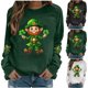 thumbnail image 1 of RKSTN Women's St Patrick's Day Sweatshirt Plus Size Crewneck Irish Gift St Patricks Luckys Shamrocks Graphic Print Hoodless Sweatshirts Top Womens Casual Round Neck Loose Fits Long Sleeve T Shirts, 1 of 5