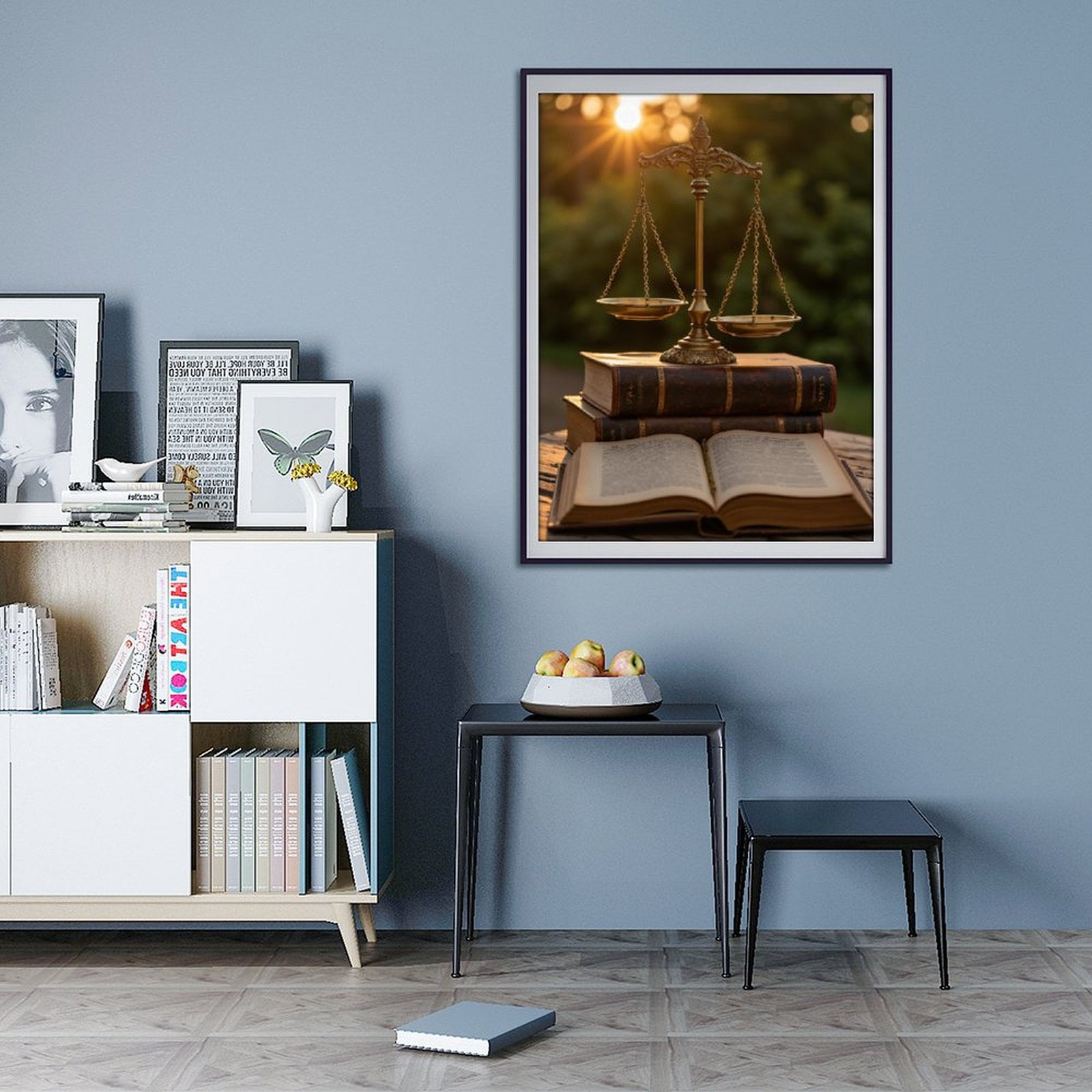 Diamond Art Kit for Adults, Scales Of Justice With Books Diamond Painting for Adults Beginners, DIY Diamond Art Painting Kits, 5D Diamond Painting Crafts for Home Decor 12x16 Frameless