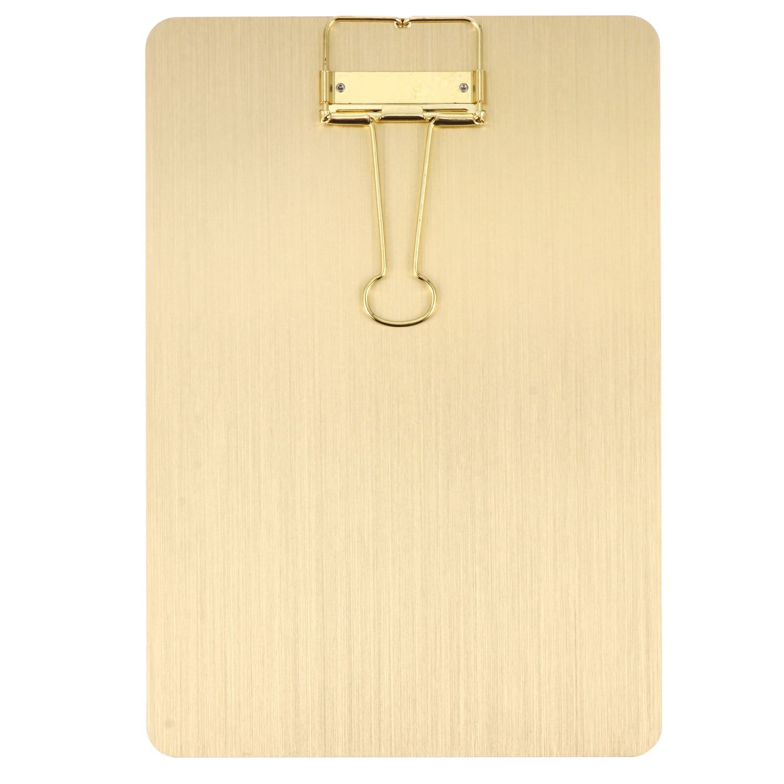 Hemoton 3 pcs  A5 Paper Clipboard Stainless Steel Writing Pad Paper Holder Menu Stand