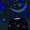thumbnail image 4 of Luz de noche para niños Luz de proyección Rotación 360 Estrella romántica Luz de noche para bebés Lámpara de noche Luz de estado de ánimo (azul). Afortunado Sencillez, 4 of 4