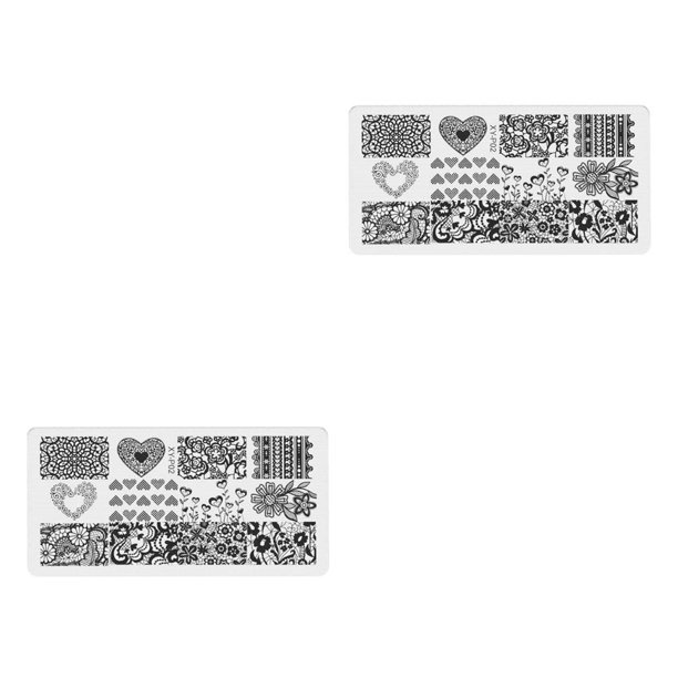 Vogacara 16 estilos, gran oferta, placa de estampado para decoración de uñas, sello de acero para uñas, herramienta de impresora para manicura, dos 2piezas Vogacara CBP003308