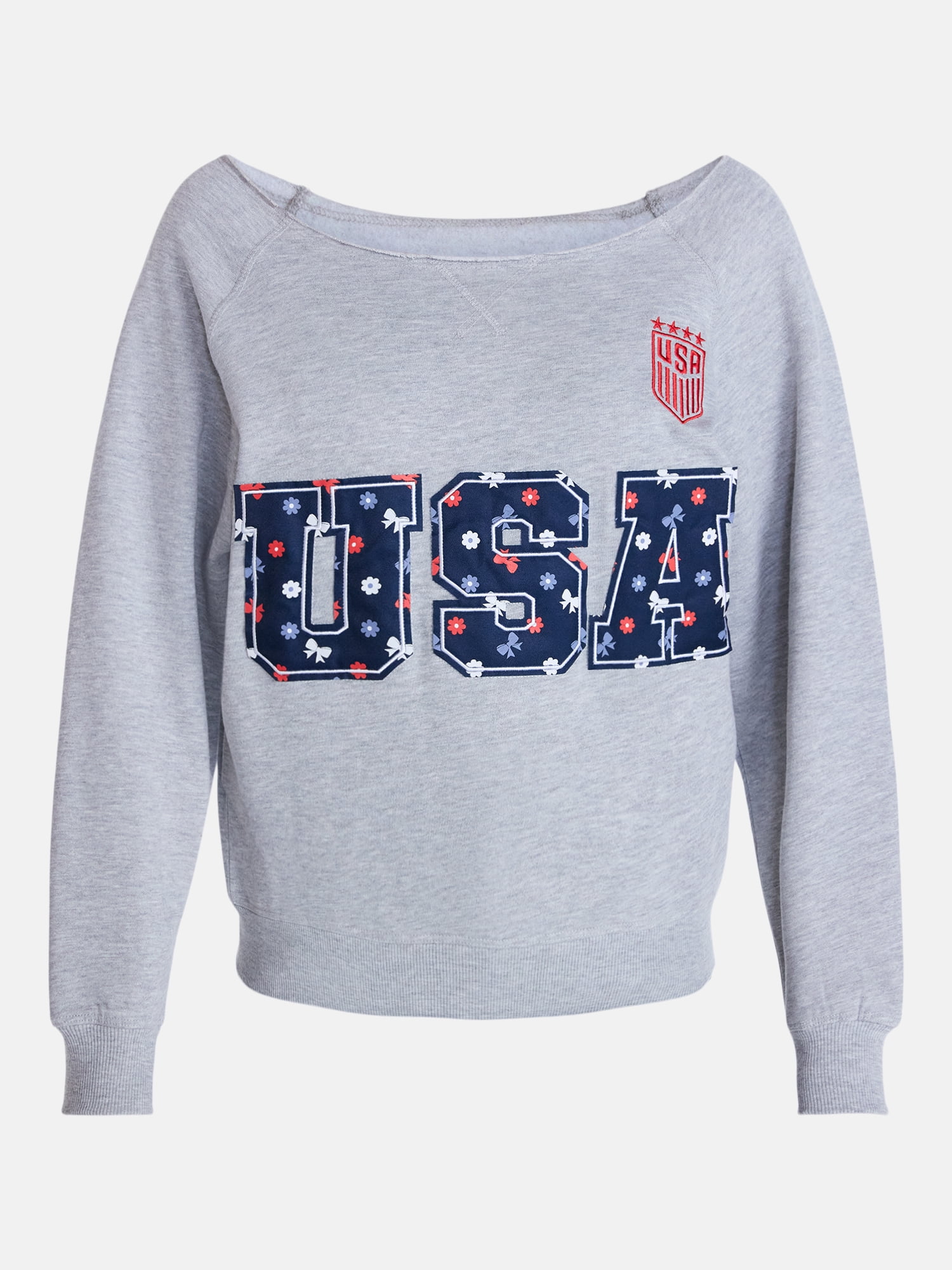 U.S. Soccer Federation Women's Americana World Cup Off Shoulder Sweatshirt, Sizes XXS-XXL