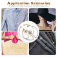 thumbnail image 4 of Shisuyan 2 Pcs Clips Ronds pour Foulard en Métal : Porte-Anneau Rond pour Robe T-Shirt Cardigan - Attache Sécurisée Anti-Exposition, 4 of 8