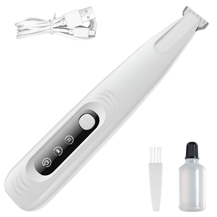 FACEGA Dog Clippers with LED Light, Cordless Small Pet Hair Grooming Trimmer, Low Noise for Trimming Dog's Hair Around Paws, Eyes, Ears, Face, Rump