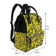thumbnail image 2 of Balery Yellow Butterflies Mummy Backpack - Waterproof Twill Canvas, Large Capacity Diaper Bag with Multiple Pockets and Adjustable Straps, 2 of 6