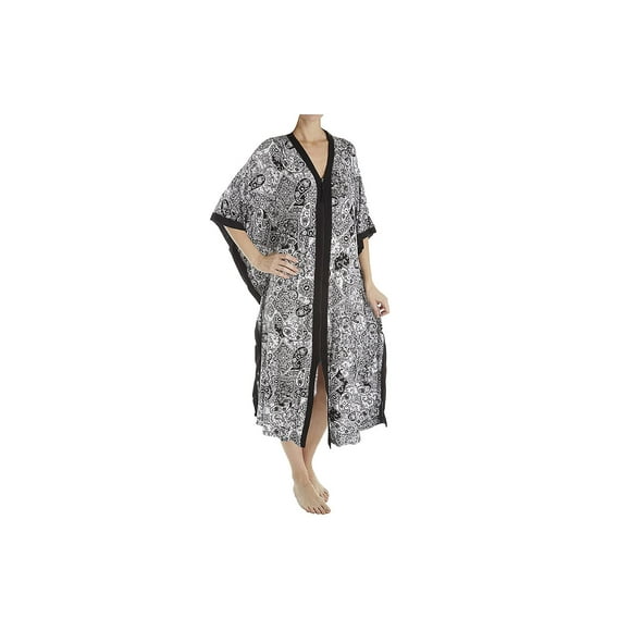 Ellen Tracy Caftan Long Papillon pour Femmes, Paisley, P/M