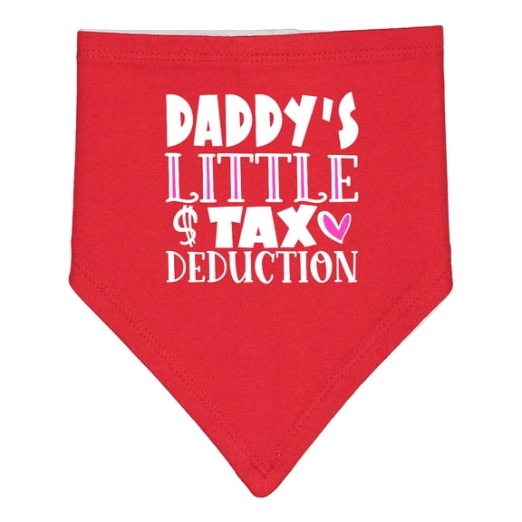 Inktastic Daddy's Little Tax Deduction Pink Hearts Baby Bandana Bib