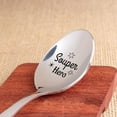thumbnail image 4 of Engraved Spoon - Fathers Day Gift from Daughter / Son / Husband | Funny Soup Lover Birthday Gift For Him | Christmas Gift for Dad | Souper Hero Daddy Gift | Stainless Steel Spoon Gift - 7 Inch, 4 of 5