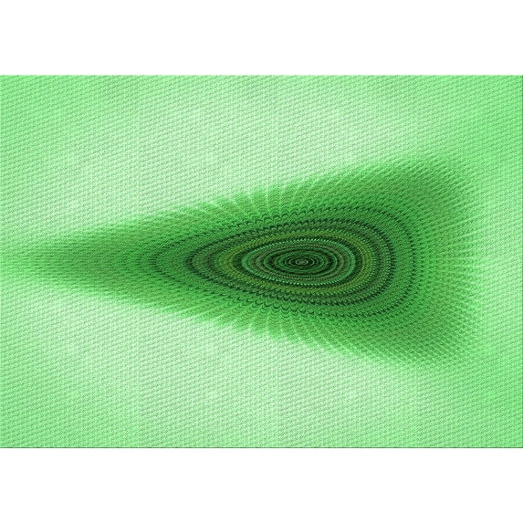 Ahgly Company Machine Washable Indoor Rectangle Transitional Jade Green Area Rugs, 8' x 12'