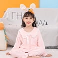 thumbnail image 3 of Pijamas de franela gruesa para niños, ropa de dormir de encaje de princesa, de lana de Coral, de manga larga, cálida, para Navidad e Invierno, 3 of 4