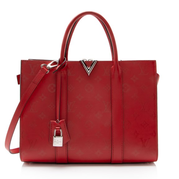 Pre-Owned Louis Vuitton Monogram Cuir Plume Very MM Tote