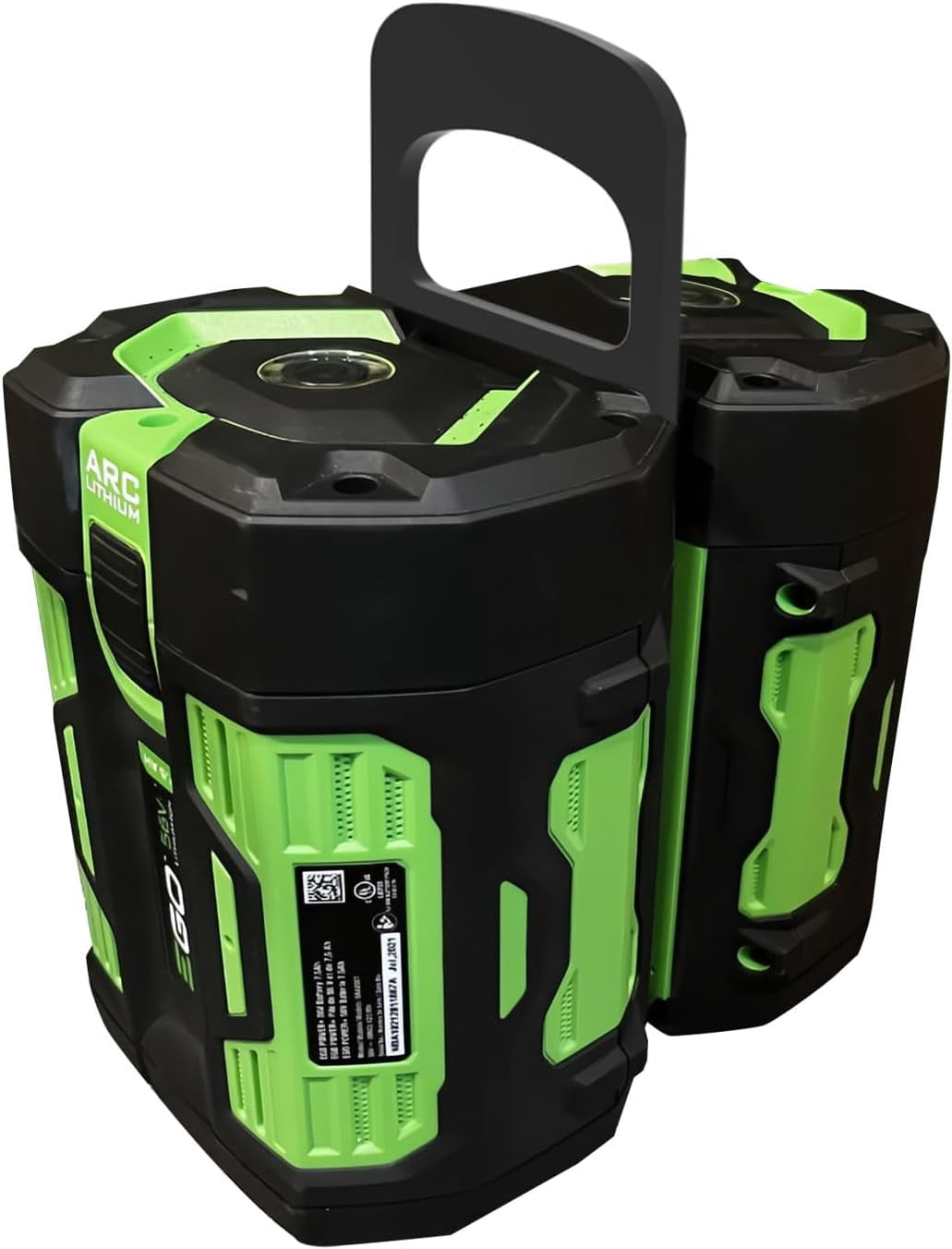 HRTGFD-Double Battery Holder for E.G.O 56V Power Tools - Secure 2-Battery Carrier Compatible with E.G.O Lithium-Ion Batteries