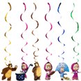 thumbnail image 3 of Decoraciones para fiestas de cumpleaños con temática de niña y oso, suministros para fiestas de dibujos animados, globos, juegos de vajilla desechable para niños y niñas, taza de regalo, 3 of 5