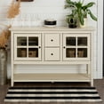 thumbnail image 4 of 52" Wood Console Buffet TV Stand - Antique White, 4 of 16