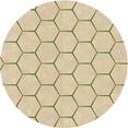 thumbnail image 1 of Ahgly Company Machine Washable Indoor Round Transitional Golden Blonde Gold Area Rugs, 4' Round, 1 of 7