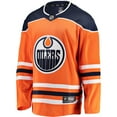 thumbnail image 2 of Men's Fanatics Orange Edmonton Oilers Breakaway Home Jersey, 2 of 3
