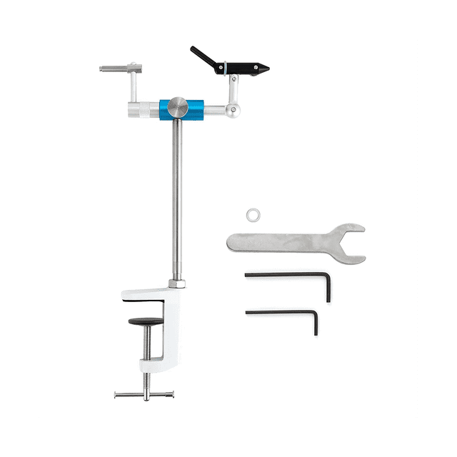 Rotaries Fly Tying Vise Fly Vise, Rotation Ultra Light Fly Tying Tools Jig Tying Vise C-Clamp Mount,1 set x Fly binding tool assembly