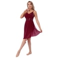 thumbnail image 4 of iEFiEL Women's Lyrical Chiffon Ballet Dance Dress Asymmetric High-Low Skirt, 4 of 7