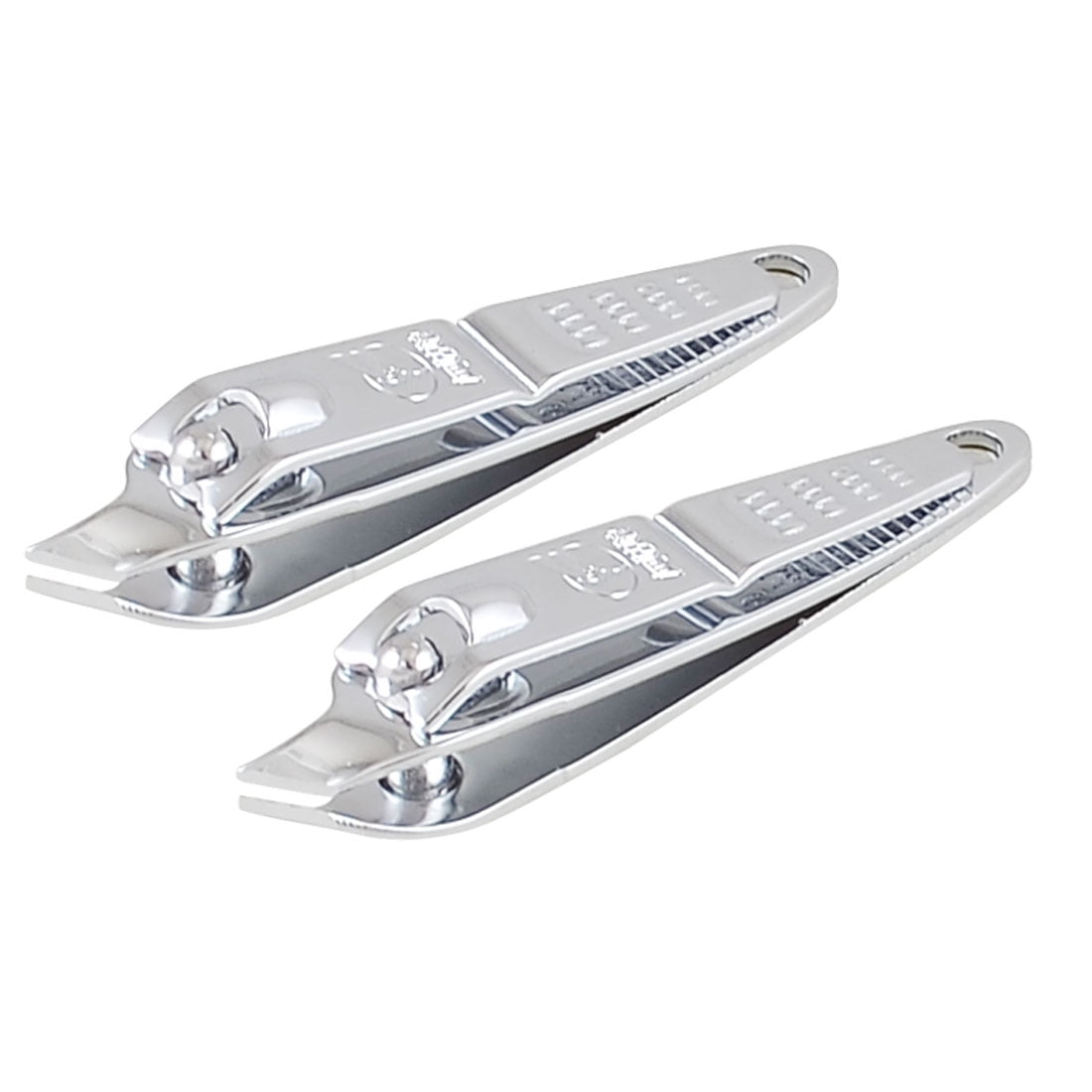 2 Pcs Silver Tone Toenail Trimming Oblique Slant Manicure Nail Clipper