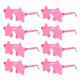 thumbnail image 1 of Uxcell 8Pcs Gafas de Sol en Forma de Estrella para Fiesta en la Playa, Cristales Arcoíris, Rosa, 1 of 6