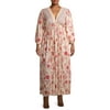 Romantic Gypsy Women's Plus Size Crochet Trim Maxi Dress