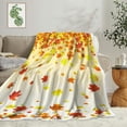 thumbnail image 2 of Fall Throw Blanket,  Fall Maple Leaf Orange Autumn Leaves Halloween Decor Picnic Throw Blanket for Couch Sofa Chairs, Cute Soft Warm Holiday Blankets and Throws for Home, 2 of 6