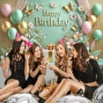 thumbnail image 4 of 5.9x3.6FT Green Gold Happy Birthday Backdrop Floral and Butterfly Theme Photography Backdrop Men Women Birthday Party Decoration Photo Booth Props, 4 of 5