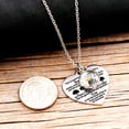 thumbnail image 6 of Uloveido Stainless Steel Double Side Bible Verse Cross Pendant Heart Necklace, Mustard Seed Charms Tree Necklaces Y956 (round), 6 of 7