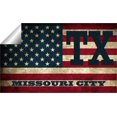 thumbnail image 2 of Missouri City TX Texas Fort Bend County Vintage US Flag Decal Bumper Sticker 3M Vinyl 3" x 5", 2 of 3
