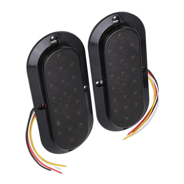 Luz Indicadora De Remolque, Luz Suave 12V-24V 20PCS LED Kit De Luces Traseras De Remolque LED Carcasa Negra Para Automóvil