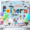 thumbnail image 5 of 7x5ft Blue Happy Father's Day Backdrop Dad Grandpa Background Family Home Indoor Outdoor Festival Party Decorations Banner Photo Booth Props, 5 of 6