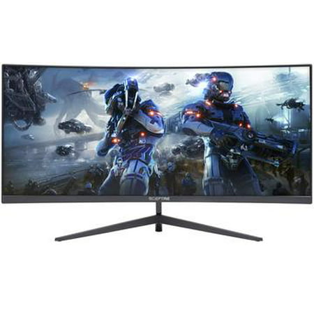 Sceptre 30-inch Curved Gaming Monitor 21:9 2560x1080p Ultrawide Ultra Slim HDMI DisplayPort up to 200Hz AMD FreeSync FPS-RTS Build-in Speakers, Metal Black (C305B-200UN)