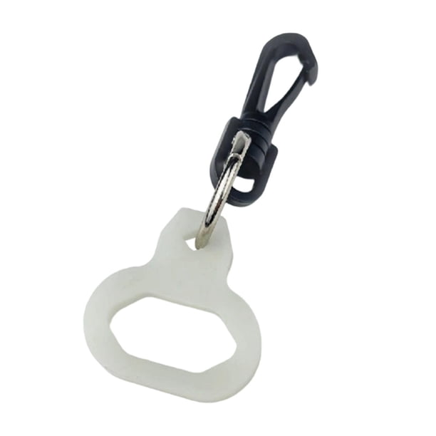 Clip de silicona para regulador de buceo, cierre seguro, soporte luminoso para equipo submarino azul