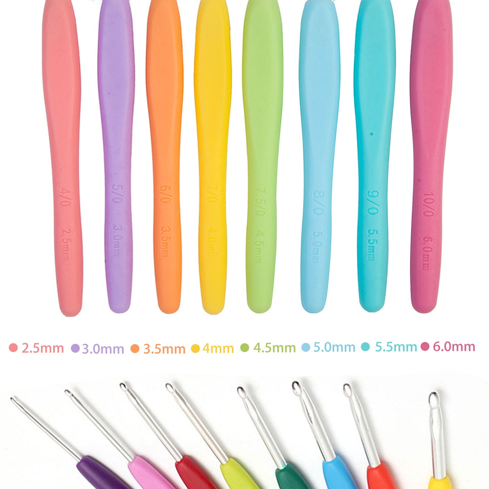 53Pcs Crochet Hooks Knitting Needles Knit Weave DIY Craft Yarn Set Sewing