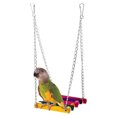 thumbnail image 2 of Juego De Juguetes Para Loros Columpio Colgante De Madera Para Masticar Juguetes Coloridos Para Mascotas, 2 of 8