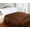 Chocolate, variant on Reversible Solid and Stripes Lightweight Microfiber Comforter Blanket Ivory / Twin/Twin XL
