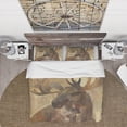 thumbnail image 3 of Designart 'Into the Wild Gold Moose' Farmhouse Duvet Cover Set, 3 of 4