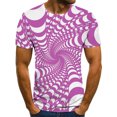 thumbnail image 1 of Blusa de manga corta con estampado de cuello redondo para hombre Pompotops oipoqjl5934, 1 of 2