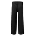thumbnail image 4 of sususu Mens Sweatpants,Men's Solid Color Casual Dress Pants Comfortable Flat Front Trousers For Business And Daily Wear,Black,L, 4 of 5
