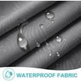 thumbnail image 2 of JIAN YA NA Waterproof Outdoor Curtains for Patio, Premium Thick Privacy Weatherproof Grommet Outside Curtains for Porch, Pergola, Cabana, 2 Panel, 52W x 108L inch, Gray, 2 of 13