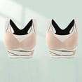 thumbnail image 4 of 2PCS Women Front Criss Cross Side Buckle Bra Push up Wireless Support Bras Full Coverage Comfort Sports Bras, 4 of 5