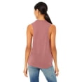 thumbnail image 2 of Bella Canvas Womens Flowy Scoop Blended Muscle Tank, M, Mauve, 2 of 3