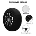 thumbnail image 2 of Sikiie Lilies Flowers PVC Leather Spare Tire Wheel Cover Spare Tire Cover, for Car Truck SUV Camper Trailer Universal Fit(14-17in)-17 inch, 2 of 6