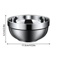 thumbnail image 3 of 304 Stainless Steel Bowl Double Layer Insulated Rice Bowl Anti-Scald Soup Bowl Thickened Metal Serving Bowl for Kitchen Dining, 3 of 7