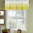 thumbnail image 4 of Yellow White Ombre Valances for Windows, Decorative Rod Pocket Window Valance Curtains, Farmhouse Funny Gradient Striped Short Curtain Drapes for Kitchen/Bathroom/Living Room, 2 Panels, 42" W x 12" L, 4 of 8