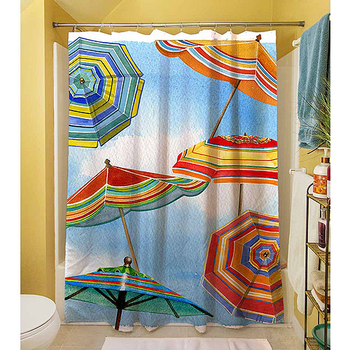 Thumbprintz Blue Skies Umbrellas Shower Curtain, 71" x 74" Walmart
