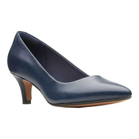 Clarks womens Linvale Jerica Pump, Navy Leather, 6.5 Wide US | Walmart ...